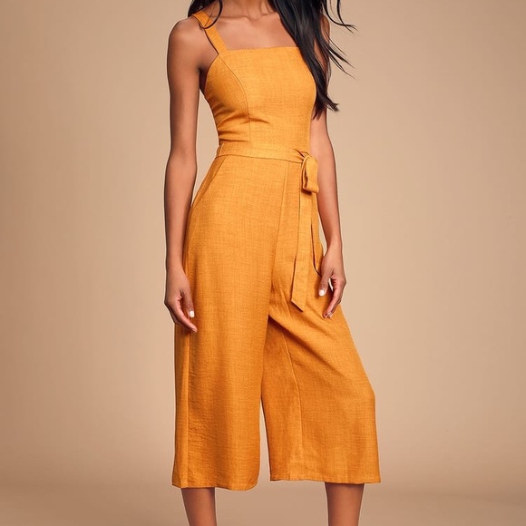 Mustard yellow jumpsuit - Picture 3 of 6